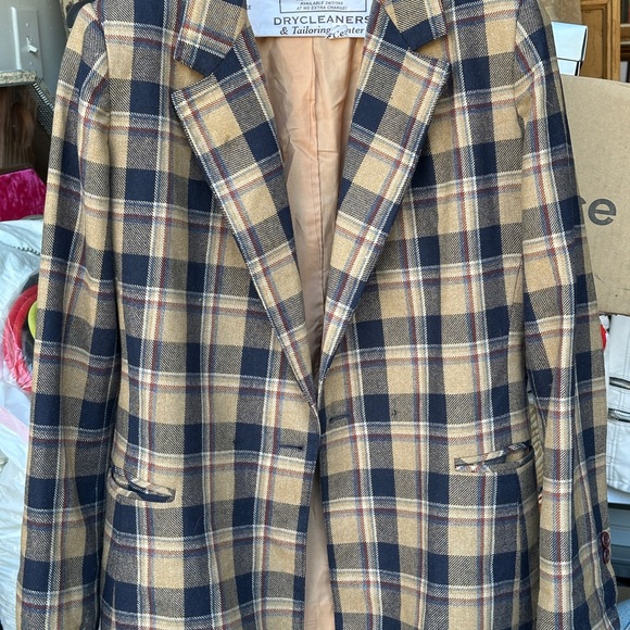 Plaid Women's Blazer Jacket - Picture 1 of 2